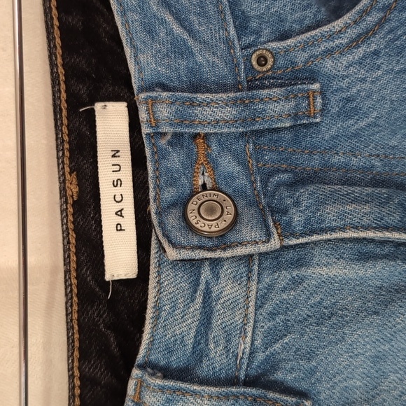 Pacsun High Rise Straight Leg Two Tone Jean Size 23 - Picture 2 of 5